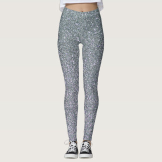 Trendy Elegante Gray Glitzer Leggings