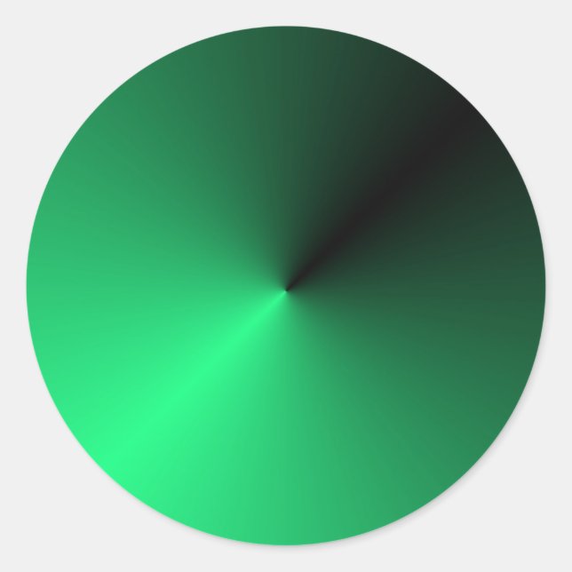 Trendy Elegante Schwarz-Grün-Blank-Vorlage Runder Aufkleber (Vorderseite)