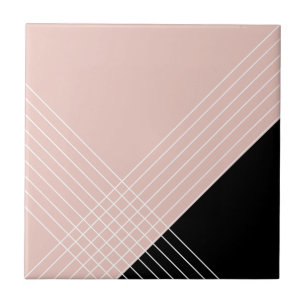 Trendy eleganter geometrischer Chic in Schwarz und Fliese