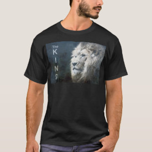 Trendy Eleganter Pop Art Lion Schwarz T-Shirt