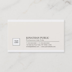 Trendy Elegantes, einfaches Design Unternehmen Log Visitenkarte