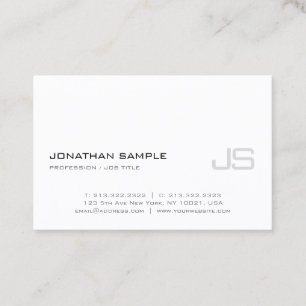 Trendy elegantes Monogramm-schlichter moderner Visitenkarte