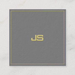 Trendy elegantes Monogramm-schlichter Quadratische Visitenkarte