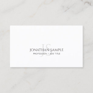 Trendy elegantes sauberes Monogramm-schlichtes Visitenkarte