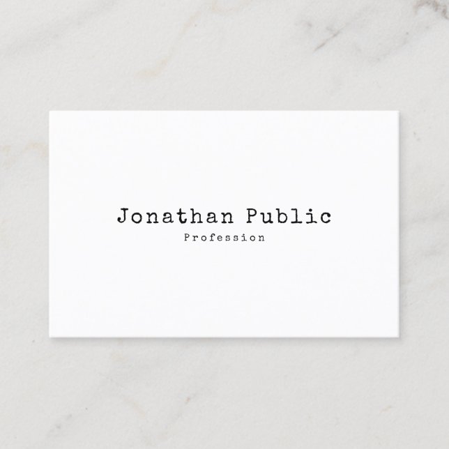 Trendy Elegantes Vintages Design Einfaches Schlich Visitenkarte (Vorderseite)