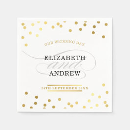 TRENDY EMPFANG Chic minimalistisch Goldkonfetti Serviette