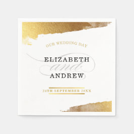 TRENDY EMPFANG Moderner Luxus vergoldete Goldkante Serviette