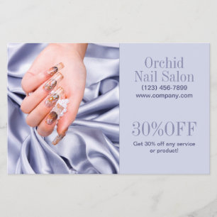 Trendy Esthetician WELLNESS-CENTER Nail Salon Pric Flyer