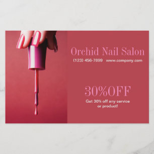 Trendy Esthetician WELLNESS-CENTER Nail Salon Pric Flyer