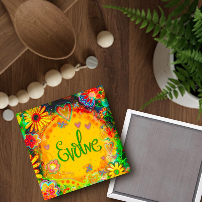 Trendy Evolve Hübsche florale Moderne Inspiritivit Magnet (Von Creator hochgeladen)