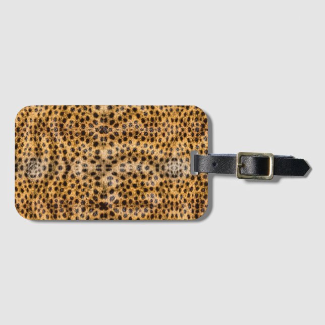Trendy Exotic Cheetah Fur Muster Animal Print Gepäckanhänger (Vorderseite (Horizontal))
