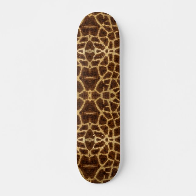 Trendy Exotic Giraffe Fur Muster Animal Print Skateboard (Vorne)