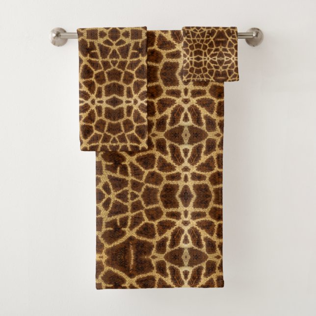 Trendy Exotic Giraffe für Muster Tierdruck Badhandtuch Set (Insitu)