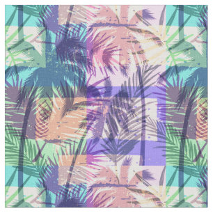 Trendy, Exotic Palms - Lavender, Pink, Aqua Stoff