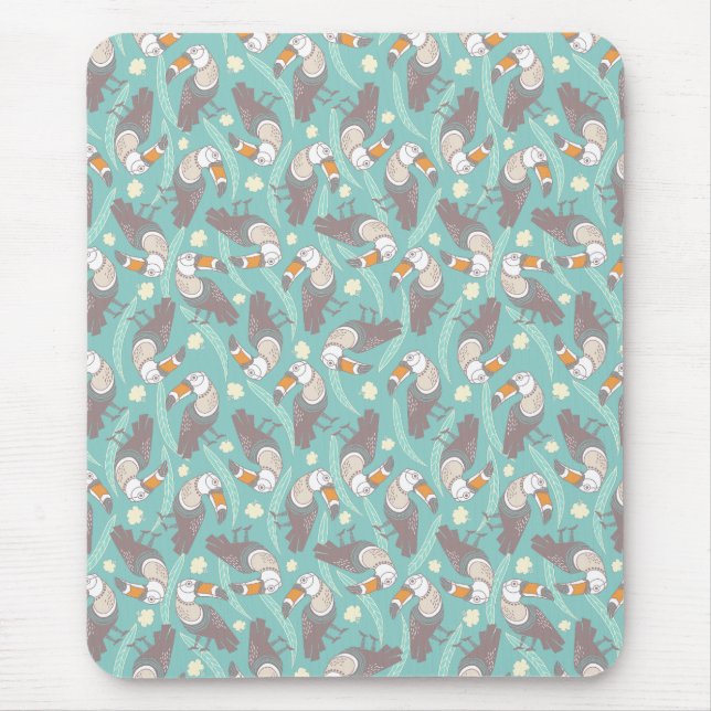 Trendy exotische Toucans Frauenspitze Mousepad (Vorne)