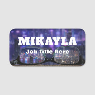 Trendy Eyeglasses Optical Name Tag Namensschild