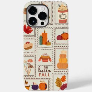 Trendy Fall Doodle Autumn Postage Briefmarke kunde Case-Mate iPhone 14 Pro Max Hülle