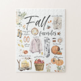 Trendy Fall Favoriten| Aquarellbilder Puzzle