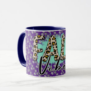 Trendy Fall Lila Tiger Tasse