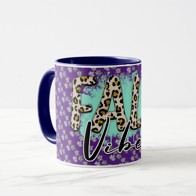 Trendy Fall Lila Tiger Tasse (Vorderseite Links)