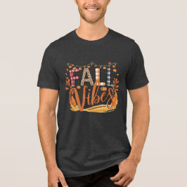 Trendy Fall Vibes Kariert und Leopard Print Herbst Tri-Blend Shirt