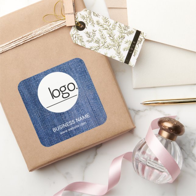 TRENDY FASHION DEMIN BLUE BUSINESS LOGO STICKER (Schenken)