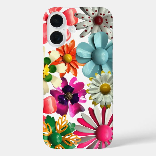 Trendy Fashion MOD Daisy Happy Farbige Blume Case-Mate iPhone Hülle (Rückseite)