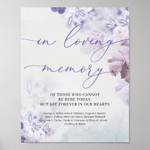Trendy Feder lila staubig blue in Love Memory Poster