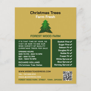 Trendy Fir Tree Design, Verkauf von Weihnachtsbaum Flyer