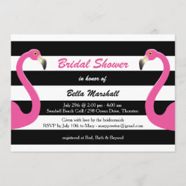 Trendy Flamingo Bridal Dusche Einladung
