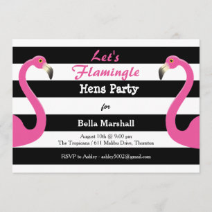 Trendy Flamingo-Henne-Party Einladung