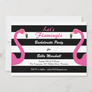 Trendy Flamingo Junggeselinnen-Abschied Einladung