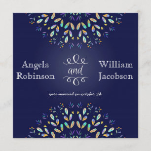 Trendy Floral Chalkboard Post Hochzeit Einladung
