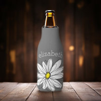 Trendy Floral Daisy mit graugelbem individuelle Na