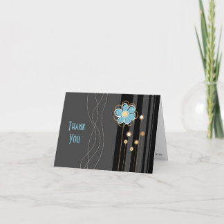 Trendy Floral Danky Card Dankeskarte