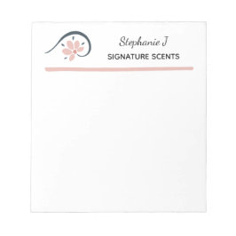 Trendy Floral Healing Arts Entrepreneur Notizblock