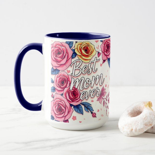 Trendy Floral Luxury Geschenksammlung Tasse (Mit Donut)