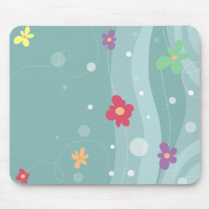 Trendy Floral Mousepad