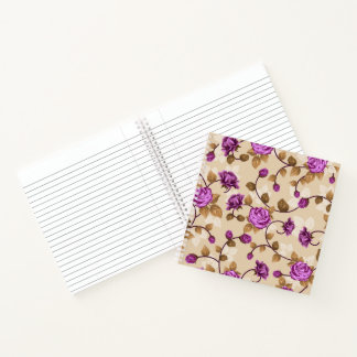 Trendy Floral Notebook Journal Sketchbook Notizbuch