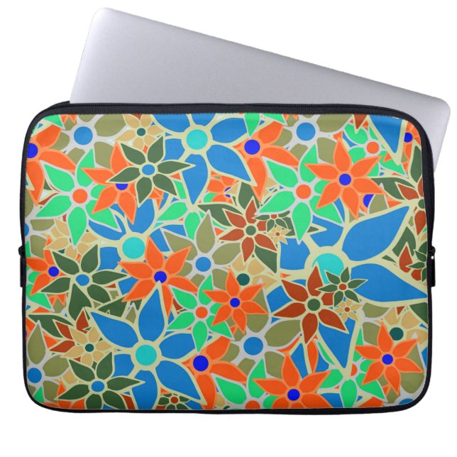 Trendy Floral Pattern #3 Laptopschutzhülle (Vorderseite)