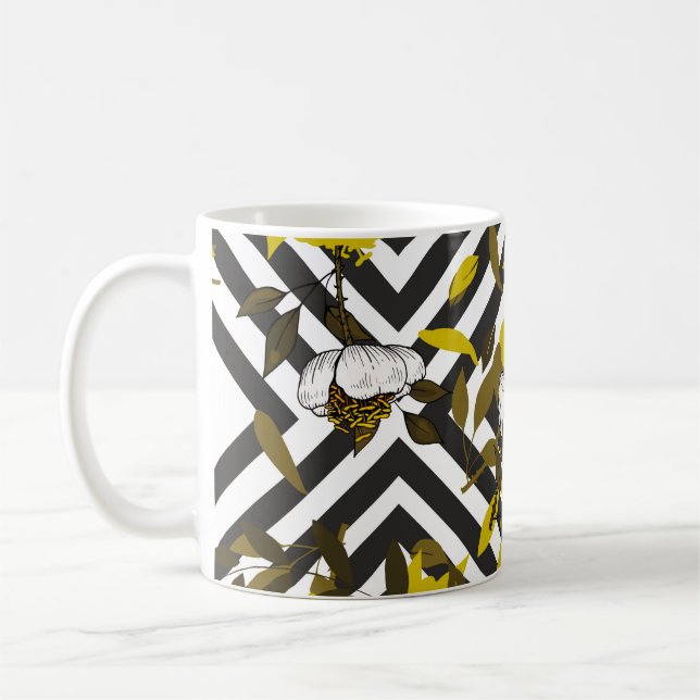 Trendy floral pattern. Isolated seamless pattern.  Kaffeetasse (Links)