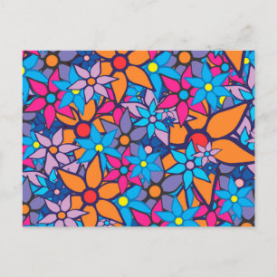 Trendy Floral Pattern Postkarte