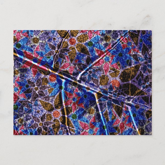 Trendy Floral Pattern Vintag Postkarte (Vorderseite)