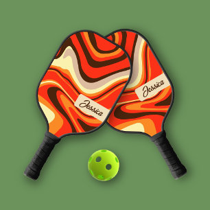 Trendy Fluid Curvy Red Personal Pickleball Schläger