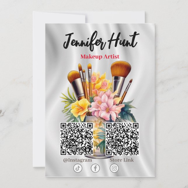 Trendy Flyers Social Media QR Code Einladung (Vorderseite)