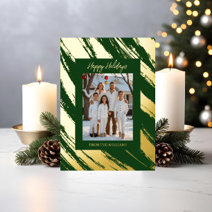 Trendy Foil Weihnachtskarte Template Holiday Green Folien Feiertagskarte