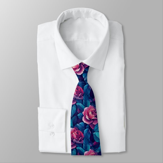 Trendy For Him Rose Floral Krawatte (Gebunden)