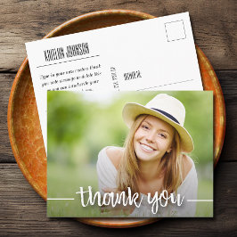 Trendy Foto Abschluss Vielen Dank Postkarte