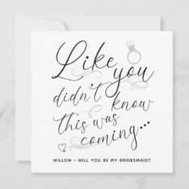 Trendy Foto Bridesmaid Request Card Mitteilungskarte