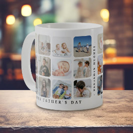 Trendy Foto Collage 'Happy Vatertag' Geschenk Kaffeetasse